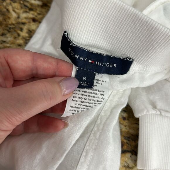 Tommy Hilfiger Linen White Drawstring Waist Jogger Pants Size M - Picture 3 of 8